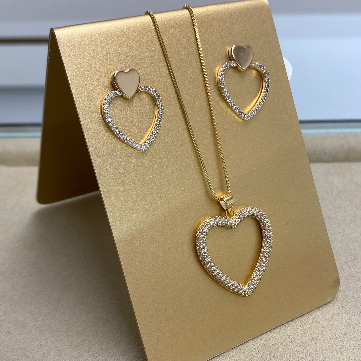 Zirconia Heart Earrings