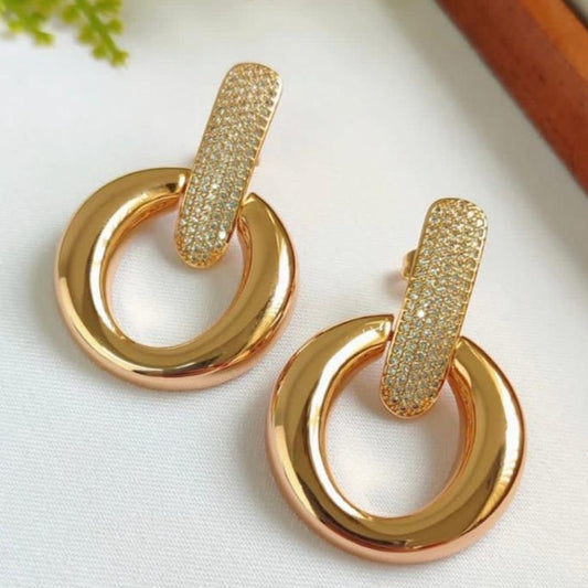 Front Ring with Zirconia Earrings